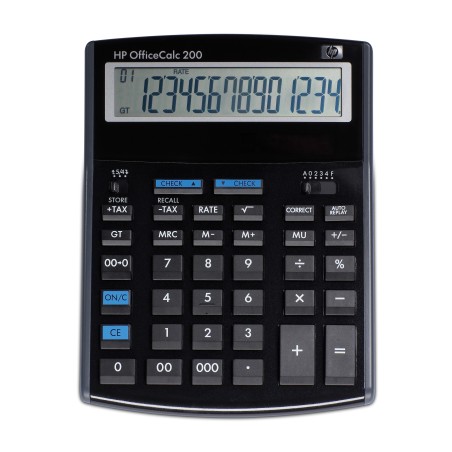 HP OfficeCalc 200 calculadora Escritorio Calculadora financiera Negro