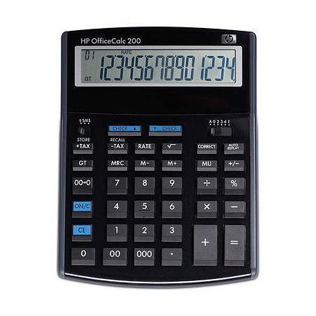 HP OfficeCalc 200 calculadora Escritorio Calculadora financiera Negro