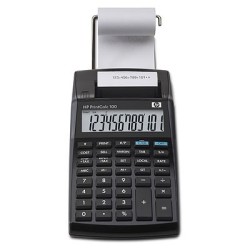 HP PrintCalc 100 calculadora Escritorio Calculadora de impresión Negro