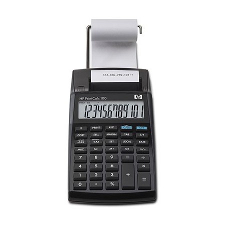 HP PrintCalc 100 calculadora Escritorio Calculadora de impresión Negro