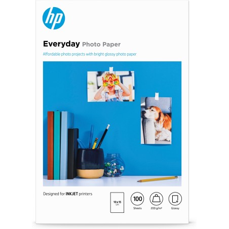 Papel fotográfico brillante HP Everyday - 100 hojas 10 x 15 cm