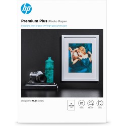 Papel fotográfico brillante HP Premium Plus - 20 hojas A4 210 x 297 mm