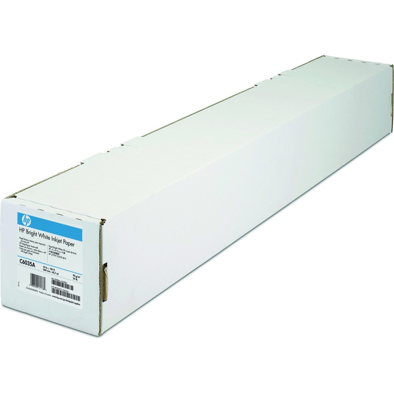 HP Bright White Inkjet Paper 119 microns (47 mil) 90 g m² (24 lbs) 610 mm x 457 m