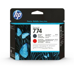 Cabezal de impresión negro mate rojo cromático HP DesignJet 774