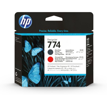 Cabezal de impresión negro mate rojo cromático HP DesignJet 774