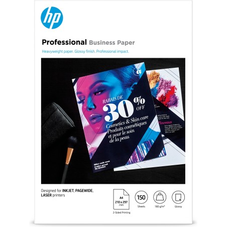 Papel profesional para HP Inkjet PageWide y Laser  A4 brillante 180g 150 pág