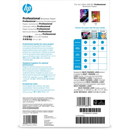 Papel profesional para HP Inkjet PageWide y Laser  A4 brillante 180g 150 pág