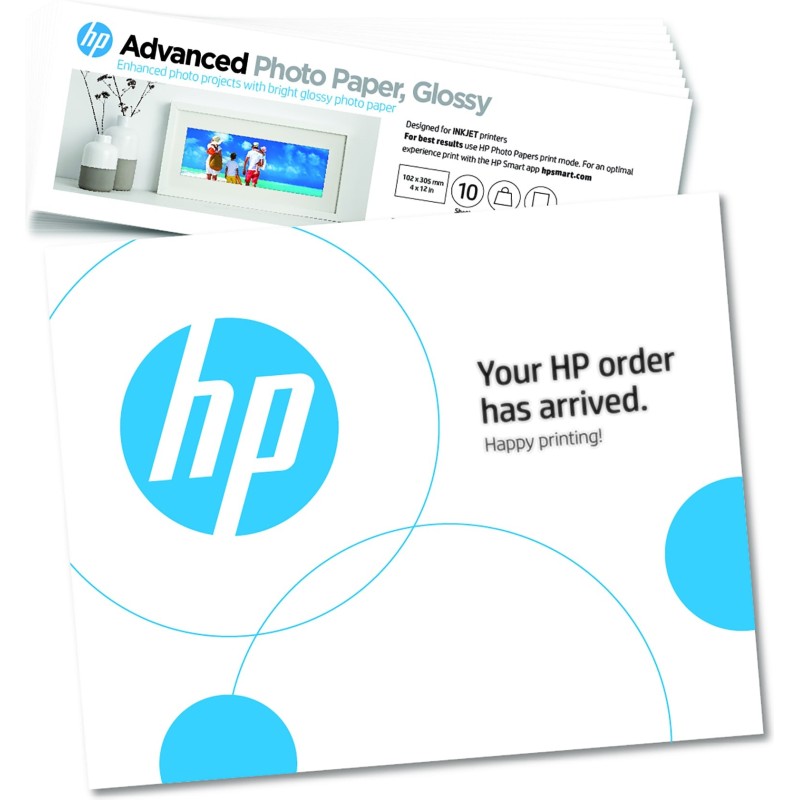 HP Advanced Photo Paper Gloss (4x12 in 10 x 305 cm) – 10 sheets