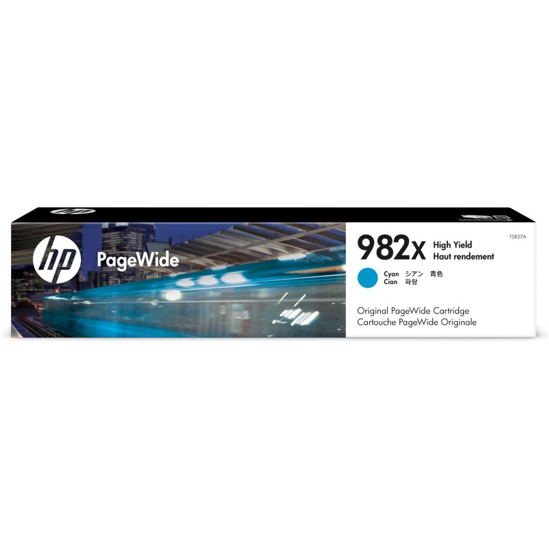 Cartucho PageWide 982X Original HP de alta capacidad cian