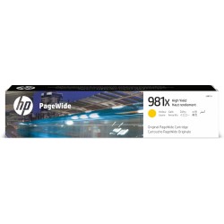 Cartucho original HP PageWide 981X amarillo de alto rendimiento