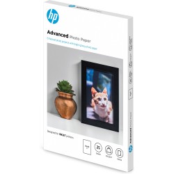 Papel fotográfico satinado avanzado HP - 25 hojas  10 x 15 cm sin bordes