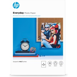 Papel fotográfico con brillo HP Everyday - 25 hojas A4 210 x 297 mm