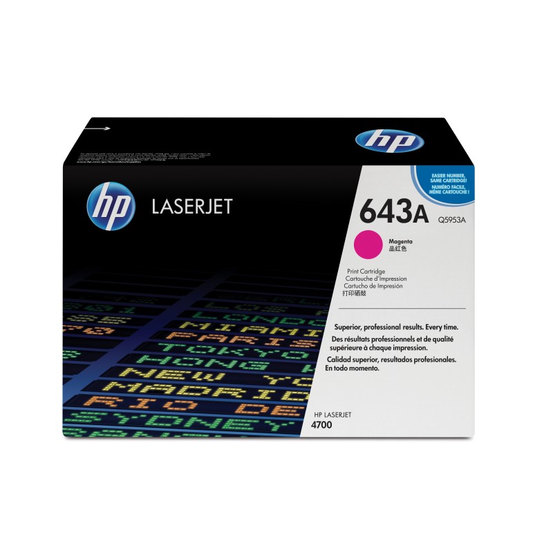 Cartucho de tóner original LaserJet HP 643A magenta