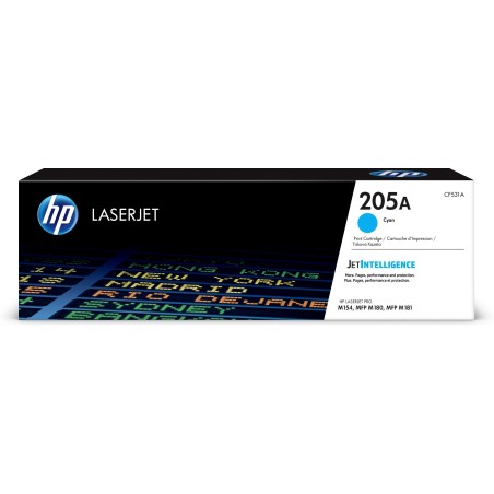 Cartucho de tóner Original HP LaserJet 205A cian