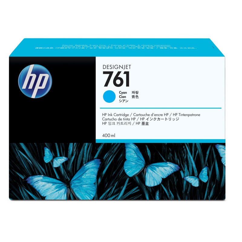 Cartucho de tinta DesignJet HP 761 cian de 400 ml