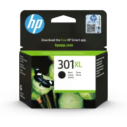 Cartucho de tinta original HP 301XL de alta capacidad negro