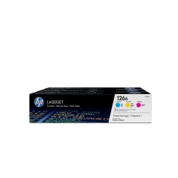 Pack de ahorro de 3 cartuchos de tóner original LaserJet HP 126A cian magenta amarillo