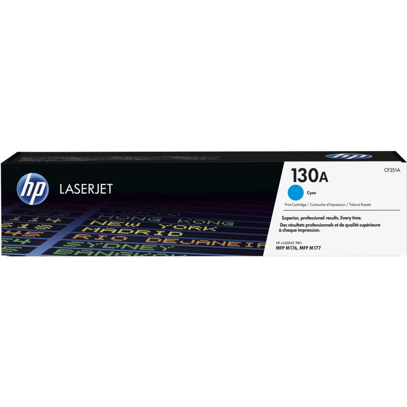 Cartucho de tóner original LaserJet HP 130A cian