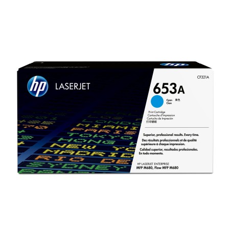 Cartucho de tóner original LaserJet HP 653A cian