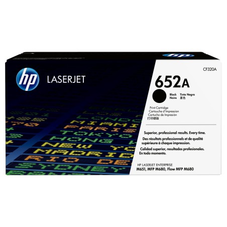 Cartucho de tóner original LaserJet HP 652A negro