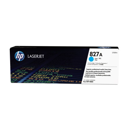 Cartucho de tóner original LaserJet HP 827A cian