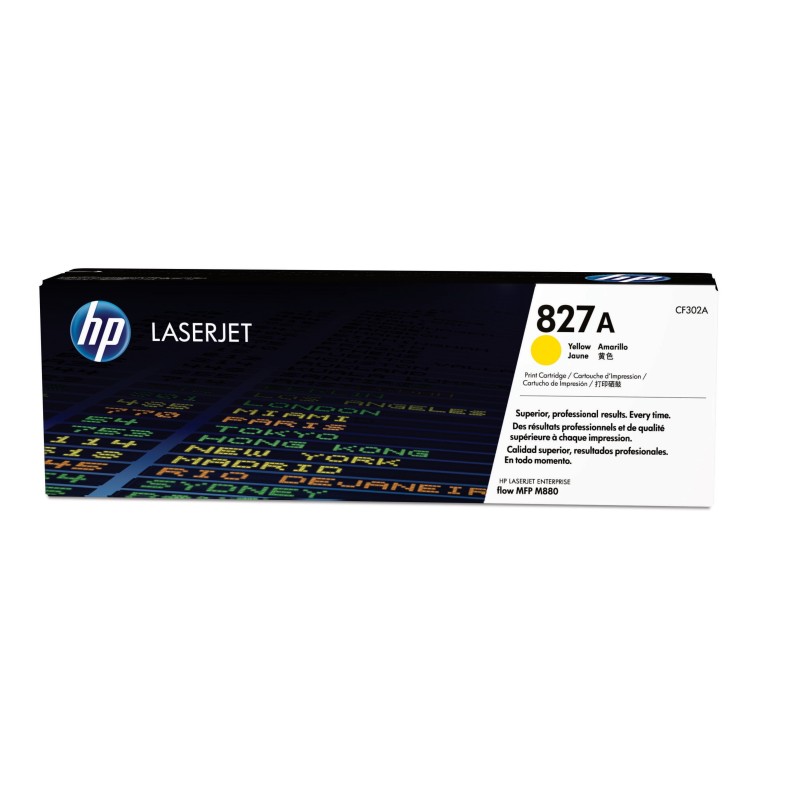 Cartucho de tóner original LaserJet HP 827A amarillo