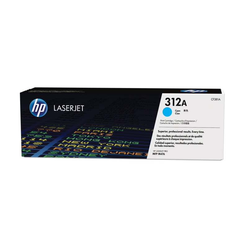 Cartucho de tóner original LaserJet HP 312A cian