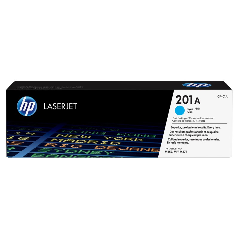 Cartucho de tóner original LaserJet HP 201A cian