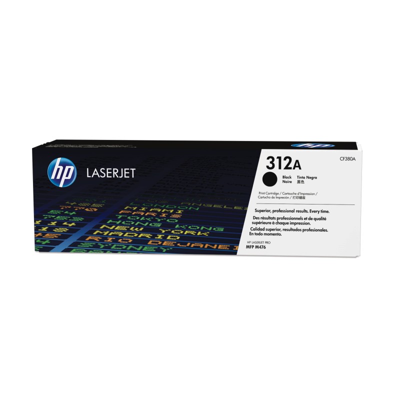 Cartucho de tóner original LaserJet HP 312A negro