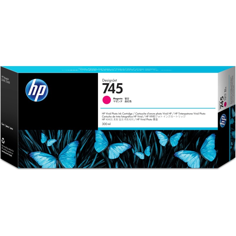 Cartucho de tinta DesignJet HP 745 magenta de 300 ml