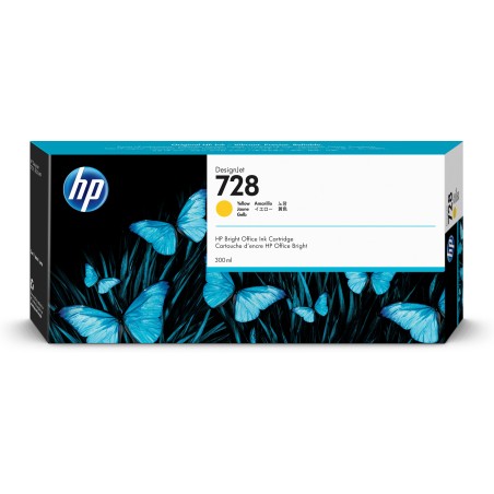 Cartucho de tinta DesignJet HP 728 amarillo de 300 ml