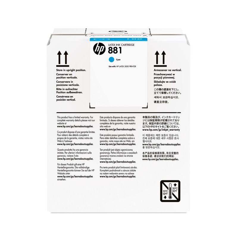 Cartucho de tinta Latex HP 881 de 5 litros