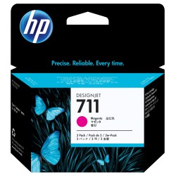 Pack de ahorro de 3 cartuchos de tinta HP 711 magenta de 29 ml