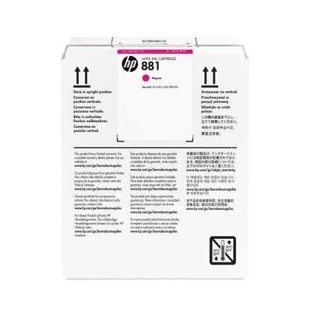 Cartucho de tinta Latex magenta HP 881 de 5 litros