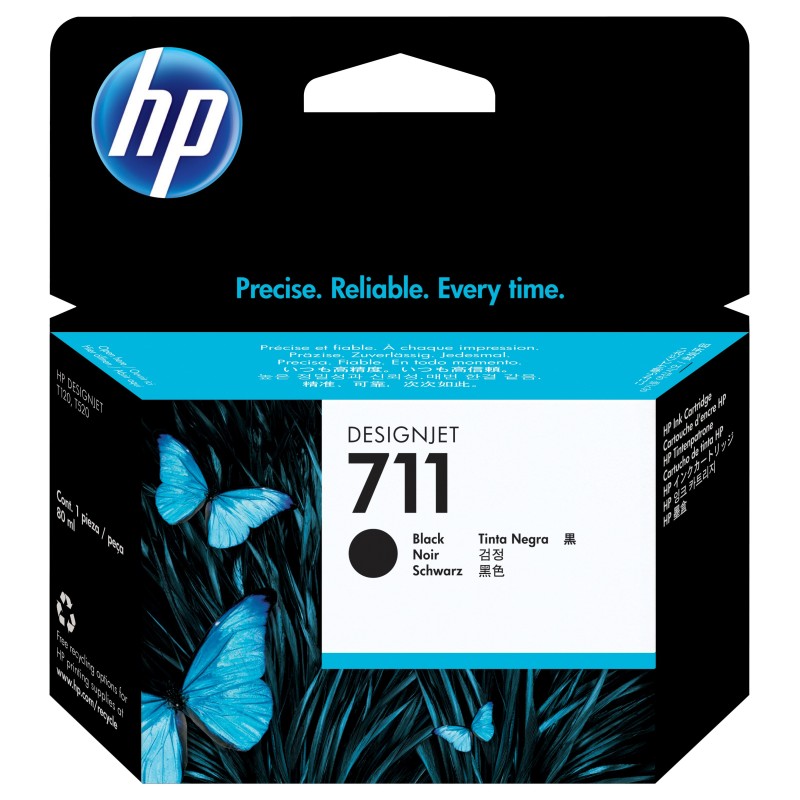 Cartucho de tinta HP 711 negro de 80 ml