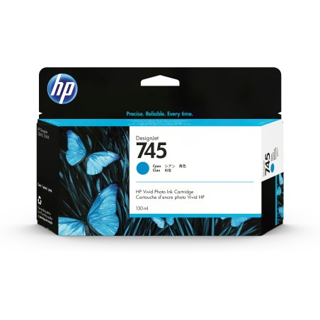 Cartucho de tinta DesignJet HP 745 cian de 130 ml