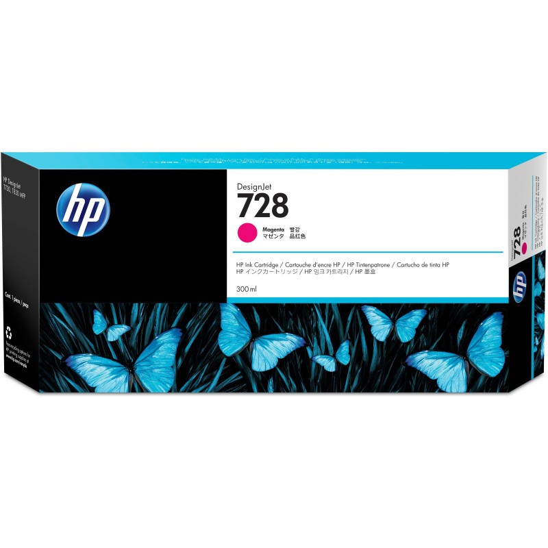 Cartucho de tinta DesignJet HP 728 magenta de 300 ml