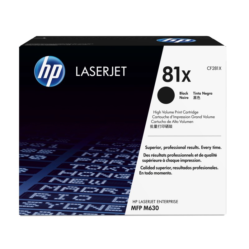 Cartucho de tóner original LaserJet HP 81X de alta capacidad negro