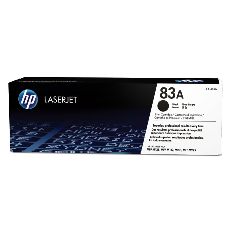 Cartucho de tóner original LaserJet HP 83A negro