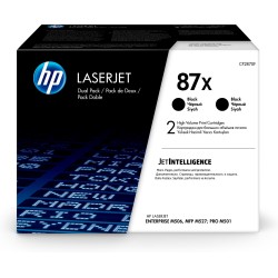 Paquete de 2 cartuchos de tóner negro Originales HP LaserJet 87X de alta capacidad