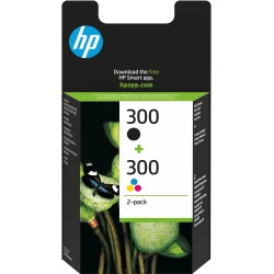 Pack de ahorro de 2 cartuchos de tinta original HP 300 negro Tri-color