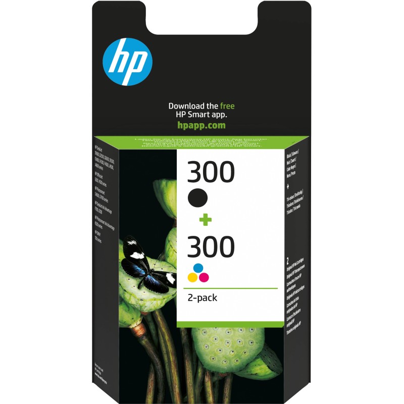 Pack de ahorro de 2 cartuchos de tinta original HP 300 negro Tri-color