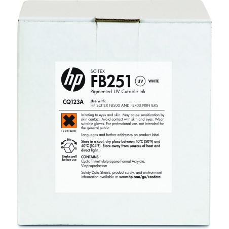 Tinta Scitex HP FB251 blanca de 2 litros