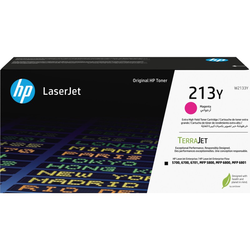 Cartucho de tóner Original HP LaserJet 213Y de capacidad superior magenta