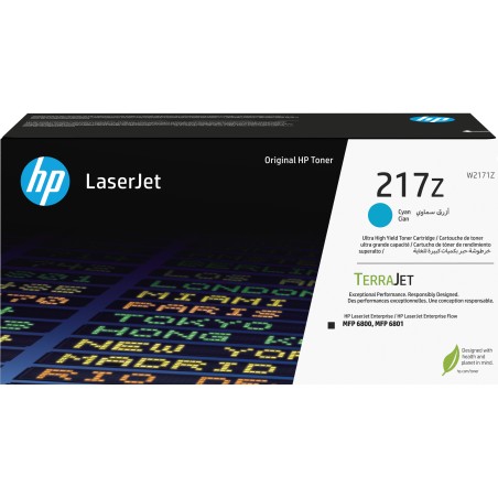 Cartucho de tóner Original HP LaserJet 217Z de ultra alta capacidad cian