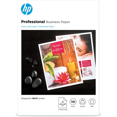 Papel profesional HP para impresoras de inyección de tinta y PageWide  A4 mate 180 g