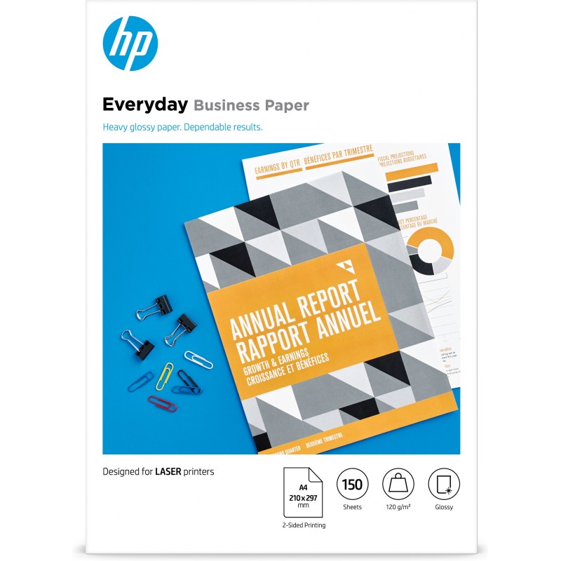 Papel profesional HP Everyday para impresora láser  A4 brillante 120 g