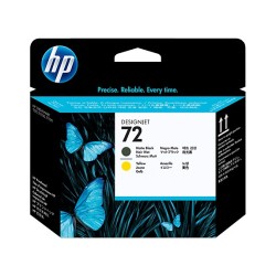 Cabezal de impresión DesignJet HP 72 negro mate y amarillo