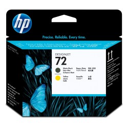 Cabezal de impresión DesignJet HP 72 negro mate y amarillo