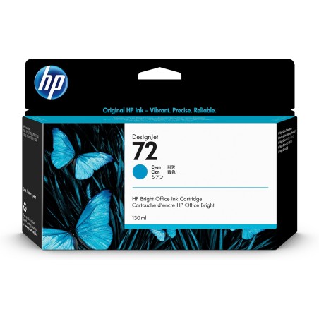 Cartucho de tinta DesignJet HP 72 cian de 130 ml